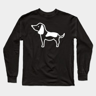 Black and white beagle logo Long Sleeve T-Shirt